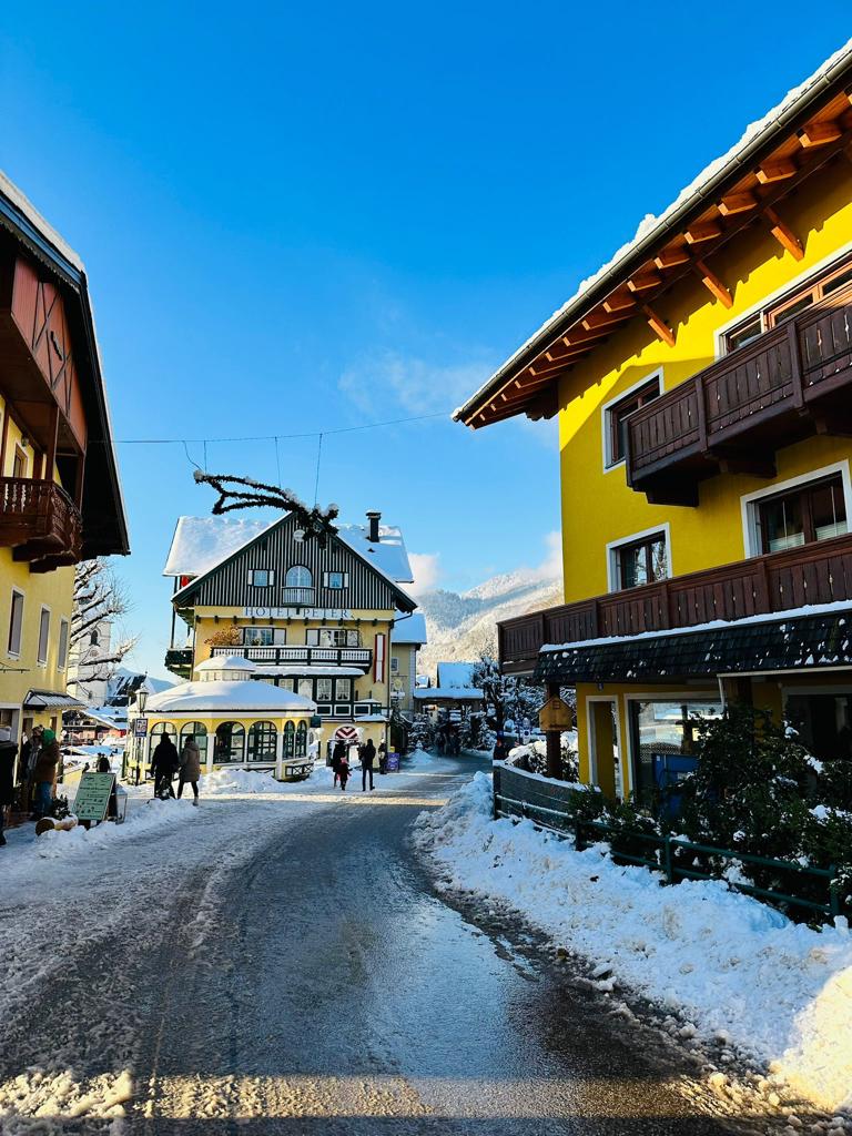 Advent : Hallstatt i jezero St. Wolfgang