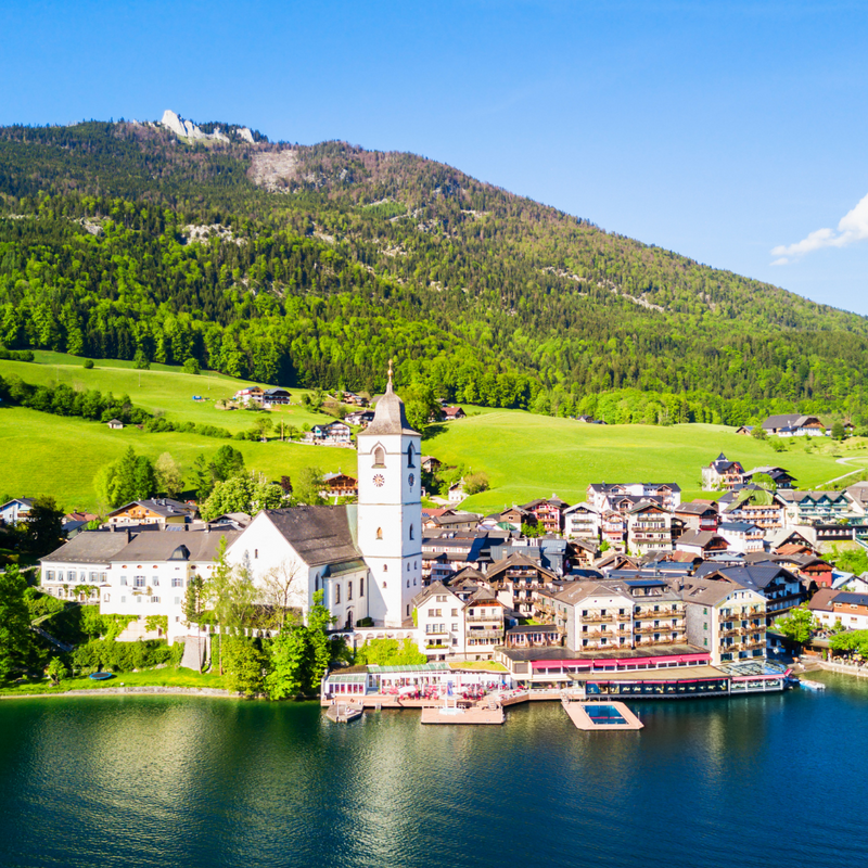 Advent : Hallstatt i jezero St. Wolfgang