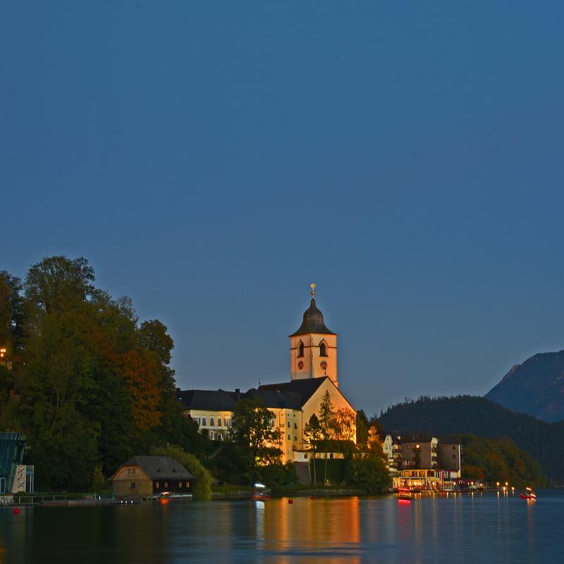 Advent : Hallstatt i jezero St. Wolfgang